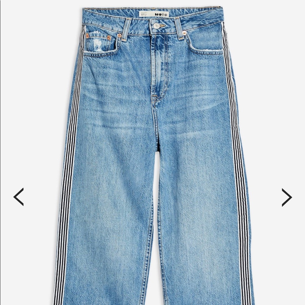 Side stripe Topshop jeans (cropped) size W28L30 - Picture 2 of 2